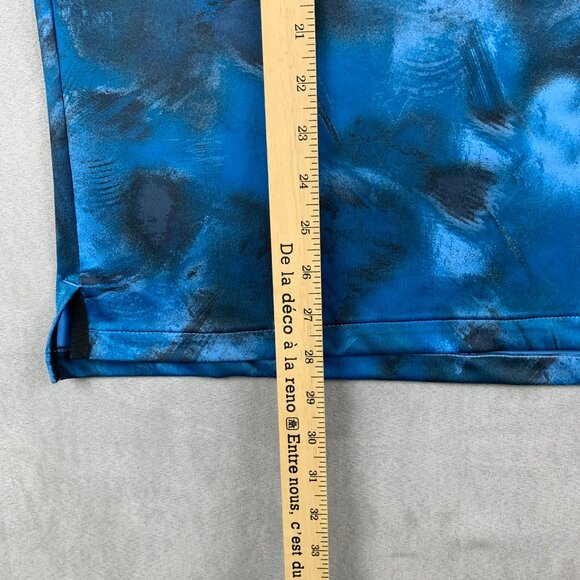 Nike Mens Shirt Medium Blue Ombre Print Polo Golf Dri Fit Stretch Performance - Picture 6 of 9